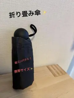 ブラック 折りたたみ傘 携帯サイズ コンパクト