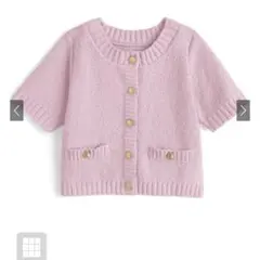 GRLニットジャケット カーディガン ピンク