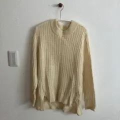 B'MING LIFE STORE アイボリーリブニット