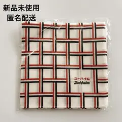 【新品】ユーハイム オリジナルハンカチ 赤黒チェック