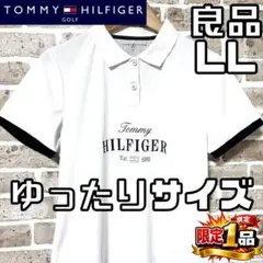 【早い者勝ち✨】トミーヒルフィガーゴルフ レディース 半袖 ポロシャツ LL 白のサムネイル