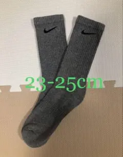【新品未使用】ナイキ　ソックス　グレー　1足　クルー　23.0-25.0㎝のサムネイル