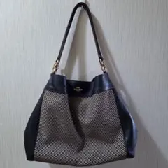 コーチ　レザー 　チェック柄　　　　　　　　 ショルダーバッグ　トートバッグ