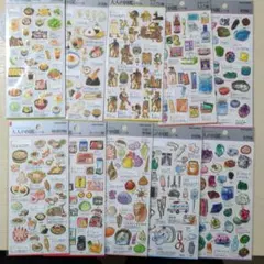 大人の図鑑シール 食べ物・日用品 10枚セット