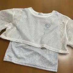 美品❗️しまむら　LilyChuu メッシュレイヤードTシャツ　150㎝のサムネイル