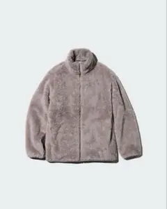 ユニクロ ファーリーフリースフルジップジャケット ブラウン