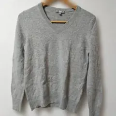 UNIQLO カシミヤ Vネックセーター L グレー