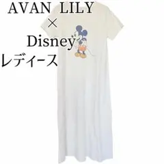 AVAN LILY ディズニー ミッキーマウス 半袖ワンピース 白 レディースのサムネイル
