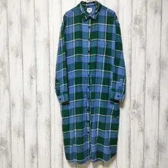UNIQLO ユニクロ (M)　フランネル ロングシャツ　チェック