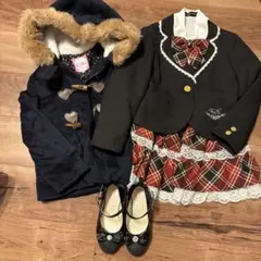 女の子 卒服 卒園服フォーマル服セット 120フォーマルシューズ 19cm