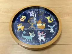 イーブイ プレミアムウォールクロック ゴールド×ネイビー ポケットモンスター