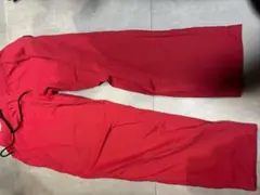 カジュアル 赤 パンツ ウエストゴム