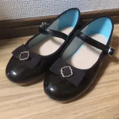 TOCCAトッカ　リボン付きブラックフォーマルシューズ18cm