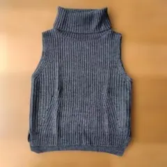 aqui agora pedido タートルネック ノースリーブ ニットベスト