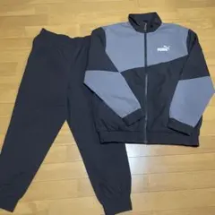 PUMA ジャージM 黒/グレー