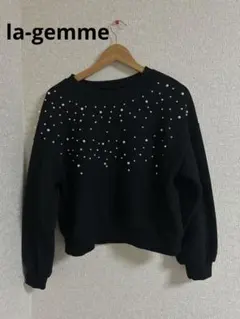 la-gemme☆裏起毛 トップス プルオーバー スウェット パールのサムネイル