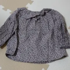 テータテート 花柄 フリル 長袖トップス ロンT 80