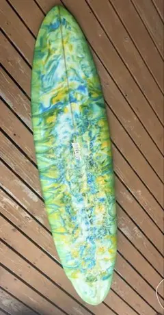 真木蔵人さん愛用】【中古】TF SURFミッドレングスサーフボード 紫色