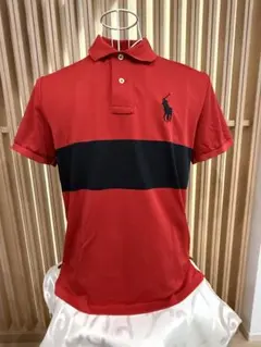 ラルフローレン　ポロシャツ　レッド&ブラック
