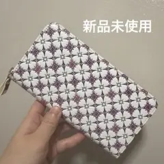 新品未使用 博多織 「琥珀」 レザー 長財布 近江屋 クリームグリーン 
