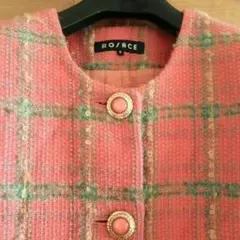 ビンテージ 金ボタン 毛100% 80s バブリーツイードジャケット 昭和レトロ