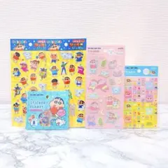 【新品】クレヨンしんちゃん ふわふわシール タイル おはじき 5点セット