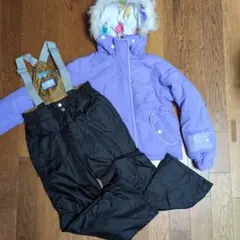 オンヨネ　ONYONE　子ども用紫色スキーウェア（上下セット）/スキーグローブ