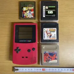 ゲームボーイカラー 本体 ソフト４本 の5点セット（中古）