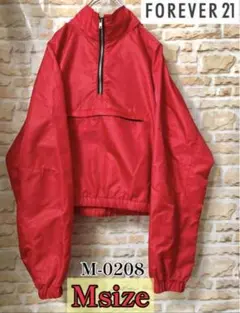 FOREVER21 ハーフジップ ナイロン プルオーバー トップス M 値下げ