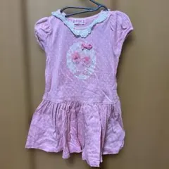 mezzo piano 半袖ワンピース 100cm ピンク