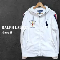 【希少】ポロラルフローレン フットボールクラブ ビッグポニー パーカー 白 S