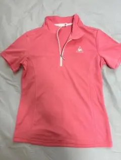 ピンク ハーフジップ シャツ レディース