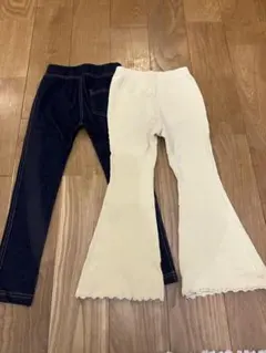 ボトムス2本セット　ピピロッタ　西松屋　フレアパンツ　レギンスパンツ　保育園