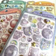 【正規品】サンリオ　うるちゅるポップシール　4点セット