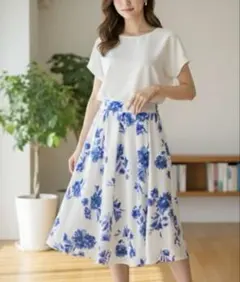 ミューズリファインドクローズ 花柄フレアスカート
