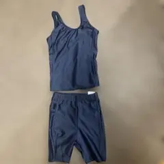 ネイビー 水着上下セット タンクトップ ショートパンツ120cm
