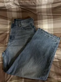 H&M バギーデニム ワイドデニム L相当 ブルー 32/30