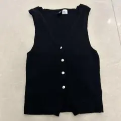 H&M ノースリーブニット　ブラック