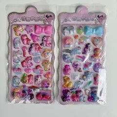 シール　2枚セット　キャラクターシール　立体シール　ぷっくりシール　平成　L1