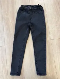 GU ブラック スリムフィットパンツ 100cm