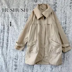 【ハシュハシュ】ベージュ L スプリングコート トレンチコート a4904