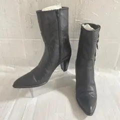 美品✨ストロベリーフィールズ レザーブーツ 24.5cm ブラックのサムネイル