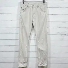 ディーゼルKRAYVERペイント加工 麻混スリムキャロットデニム27(30相当)