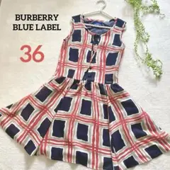 エ*7様 「希少❣️美品」BURBERRY BLUE LABEL ノースリーブワ 2026年最新】BURBERRY BLUE LABEL カラー：レッド系 レディース