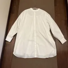 長袖　シャツ　白　キャディション
