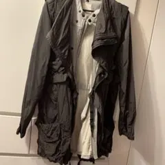 ダークグレー ジャケット フロントジッパー付き