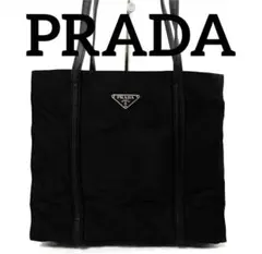 良品　プラダ　PRADA トートバッグ　ナイロン　黒　ショルダーバッグ　ブラック
