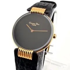 【稼働 美品】Dior ディオール 腕時計 バギラ ブラックムーン ゴールド