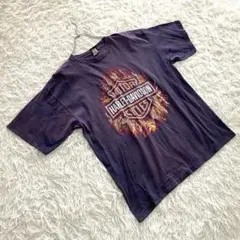 90s HARLEY DAVIDSON【L】ファイヤーパターンTシャツ