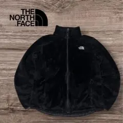 THENORTH FACEフリースジャケット黒Lドローコード刺繍ロゴボア